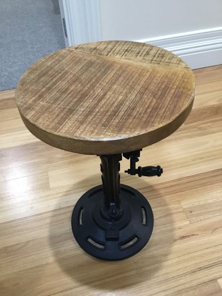 2 brand new wind up jack stools steel and timber62863408859522111