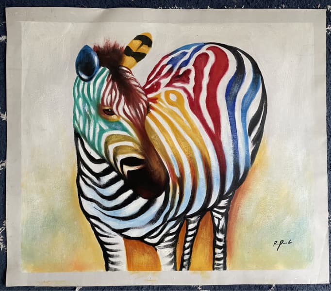 famous zebra painting