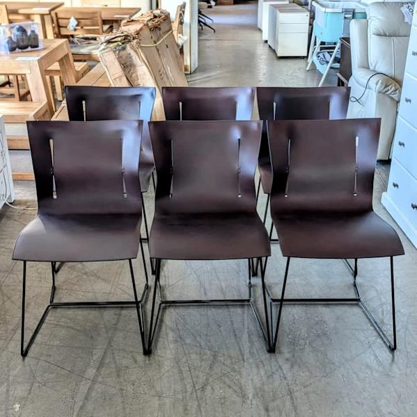 NEW WALTER KNOLL CUOIO CHAIR-SADDLE COFFEE LEATHER+STEEL DESIGN$2080628634111157791116