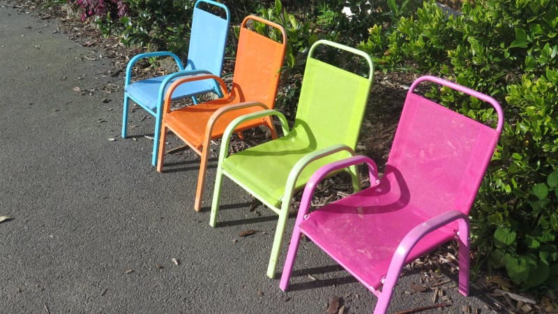 childrens metal garden chair