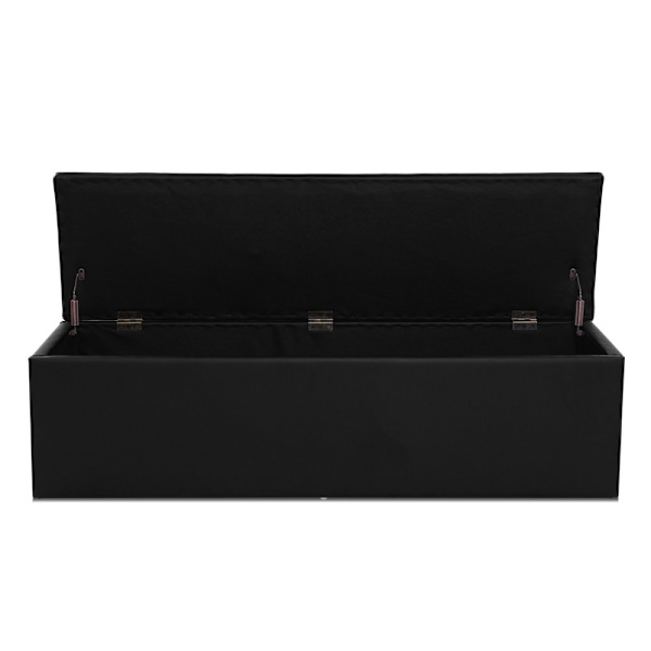 Storage Ottoman Blanket Box 140cm Leather Black62863372513922113