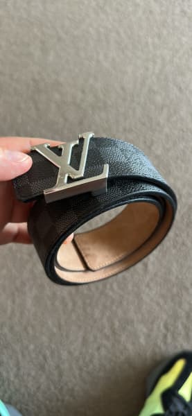 Hockenheim leather belt Louis Vuitton Black size 85 cm in Leather