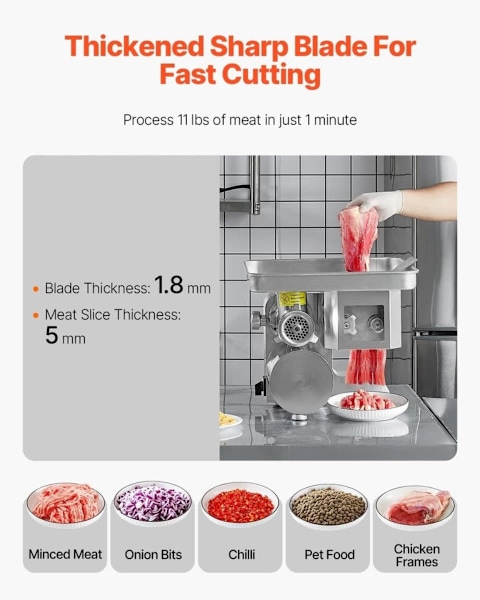 3 in 1 Electric Meat Grinder & Slicer 700W 5mm63016059049475113