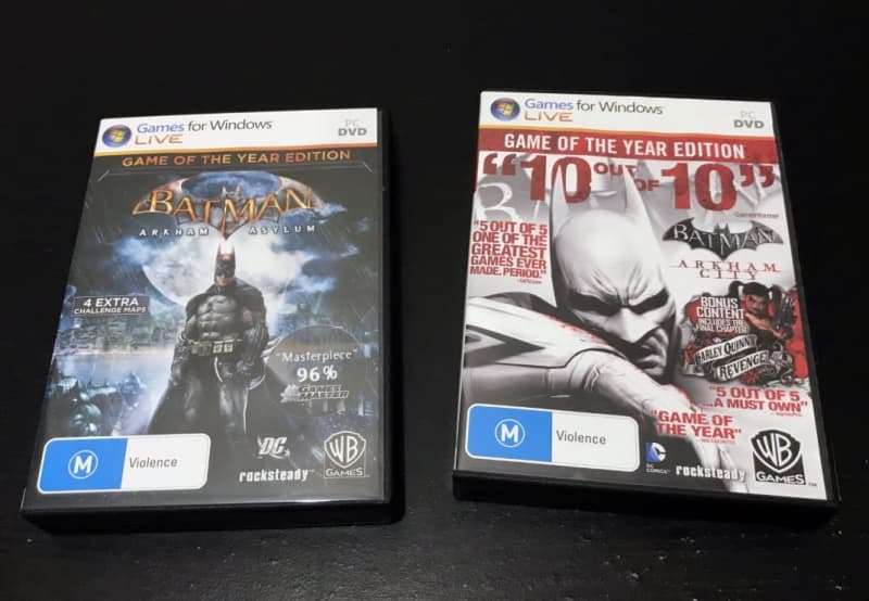 Batman Arkham Asylum & Batman Arkham City PC GOTY Versions | Other Video  Games & Consoles | Gumtree Australia Maroochydore Area - Sippy Downs |  1308820566