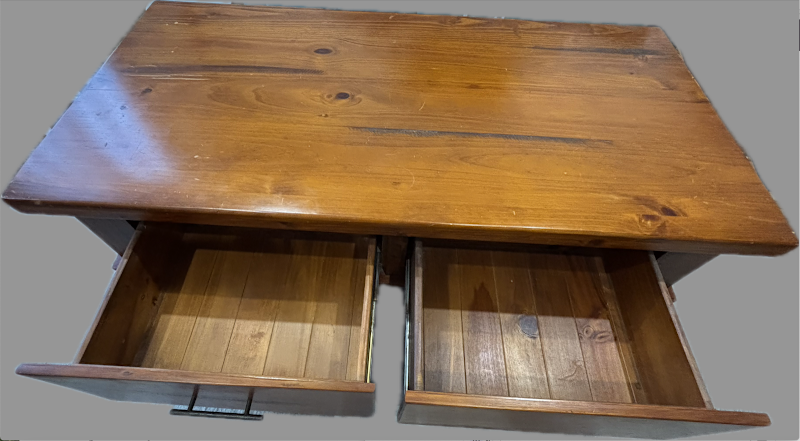 Large Solid Wood Two Drawer Coffee Table62863381098755111