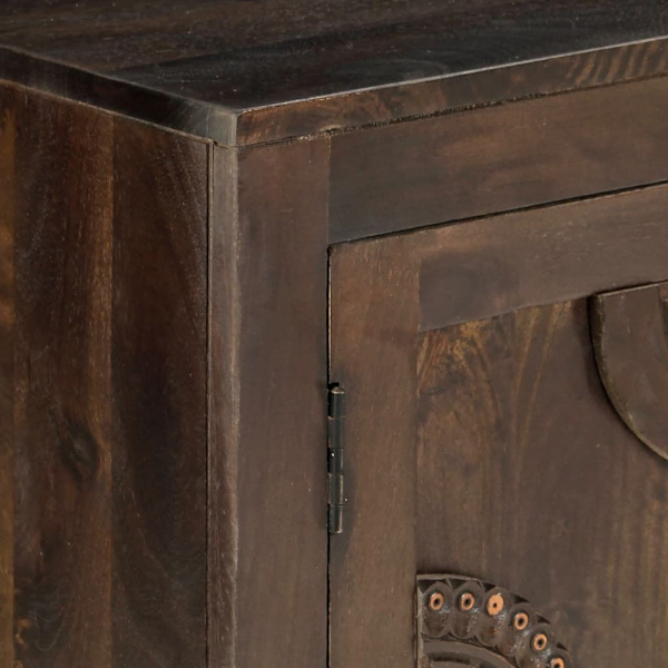 Sideboard with Carved Design 110x35x70 cm Solid Mango Wood62863407864961113