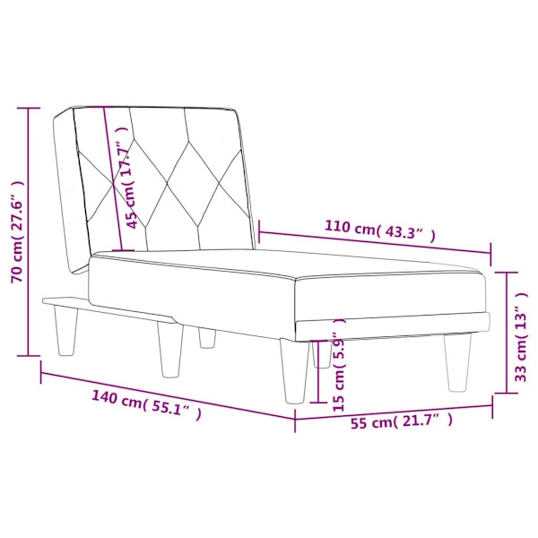 Chaise Longue Dark Grey Velvet62863380785795111