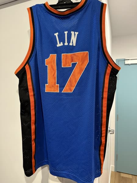 Jeremy Lin #17 New York Knicks NBA Basketball GREEN Jersey Size 56