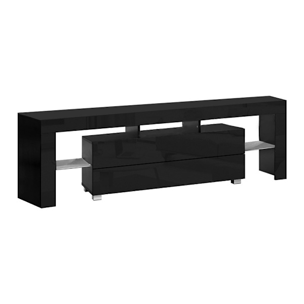 Entertainment Unit TV Cabinet LED 160cm Black Elo62863410777090111