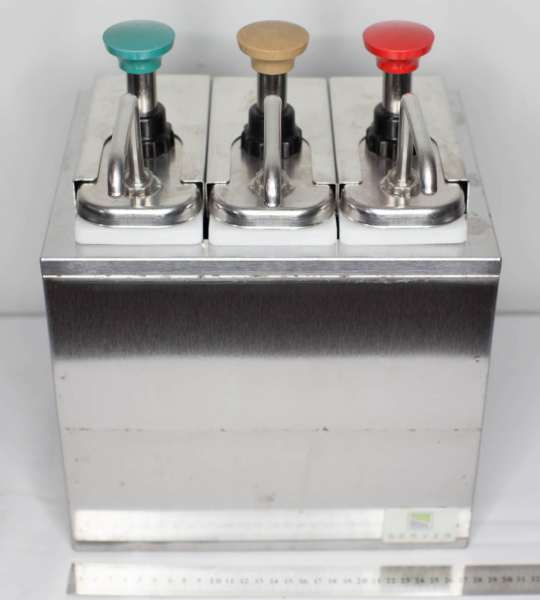 Server Stainless Steel Countertop Condiment Pump Dispenser 3 x 1.4L FP630173179879711110
