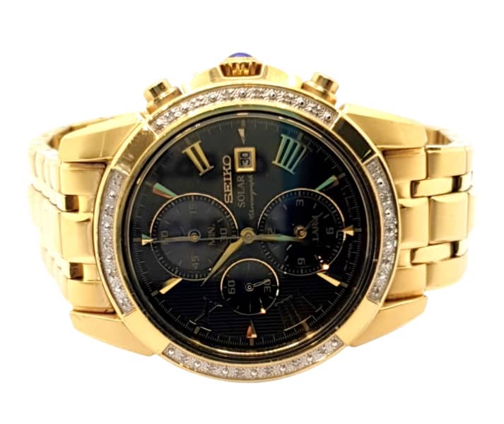 Men's Seiko Le Grand Sport Solar Diamond-Set Chrono Watch *241235 |  Watches | Gumtree Australia Bayswater Area - Morley | 1307757755