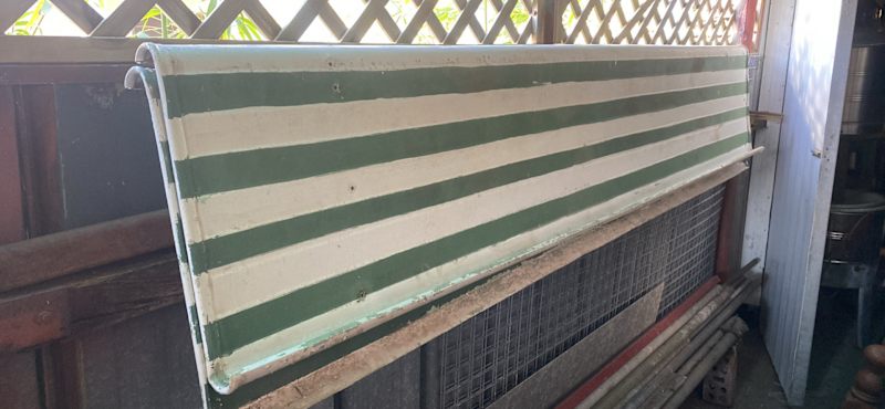 2 1960s outdoor metal window awnings garden installation  63440281104001110