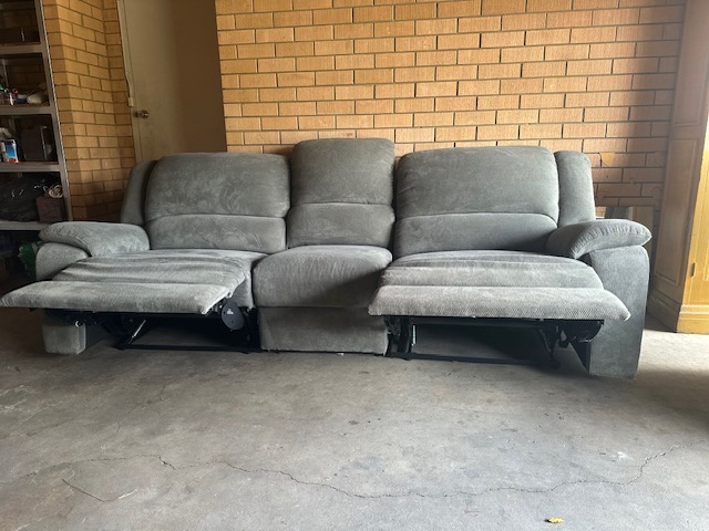 2 x large three seater recliner lounges & large armchair62863377629825111