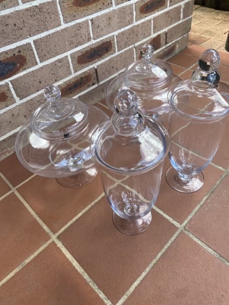 Glass Apothecary Jar Candy Buffet Container, H-20.5 O-6 (Free Shipping)