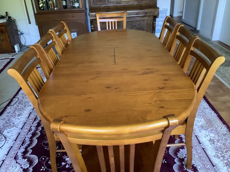 yellow wood dining table for sale