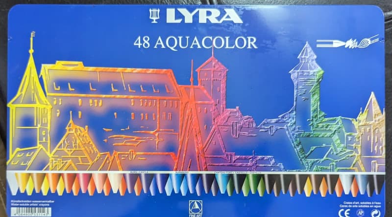 Lyra Aquacolor Water Soluble Crayons Assorted Colors 12pk