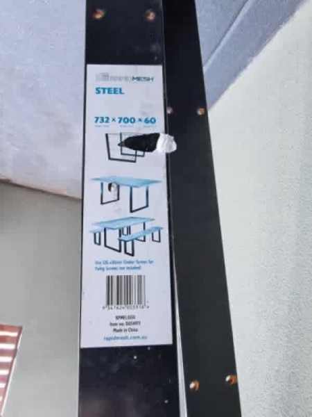 table legs RapidMesh steel 3 pairs for $80, same type as bunnings New62863383169923112