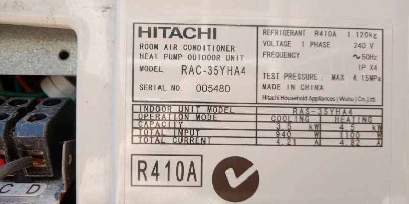 Hitachi Split System Air Conditioner63011991000451111