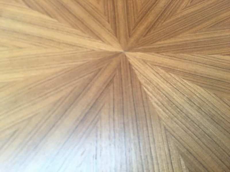 Large Custom Made Oval Sunburst Walnut Veneer Table w Ebony Stringing62864724223107113