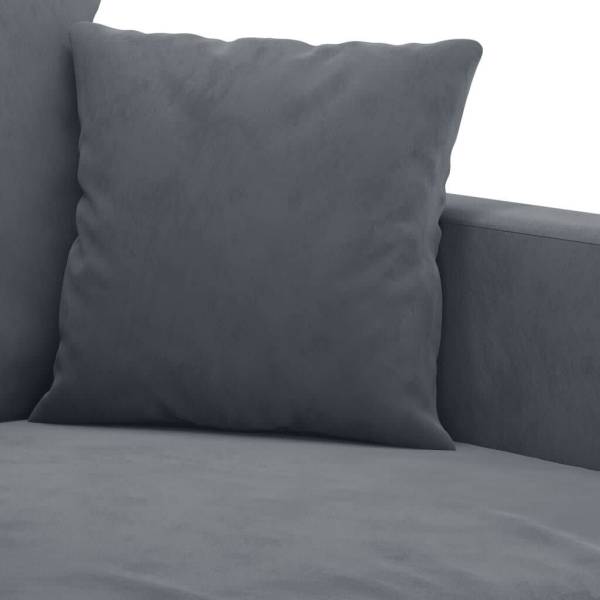 2 Piece Sofa Set with Cushions Dark Grey Velvet62863383341186113