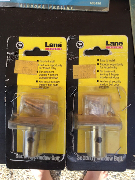 LANE SECURITY WINDOW BOLTS63011991191041115