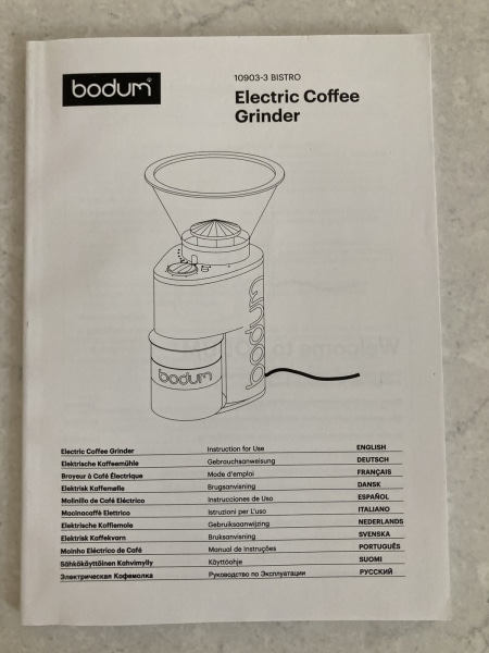 BODUM BISTRO ELECTRIC COFFEE GRINDER - RRP $19963017320883075111