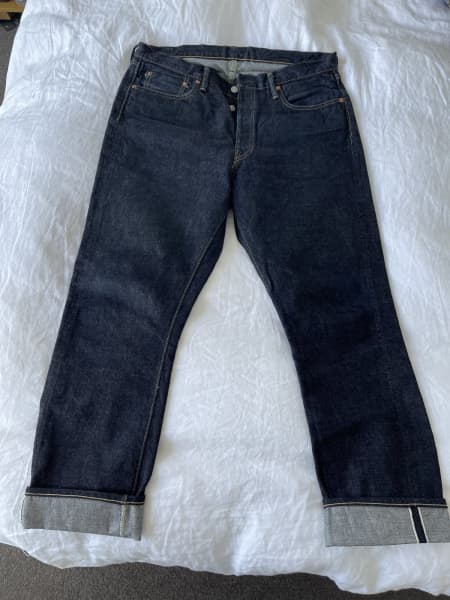 Lvc Levi's Vintage Clothing 501xx 1915 Cinch Back Selvedge Denim Jeans  34x32 Usa