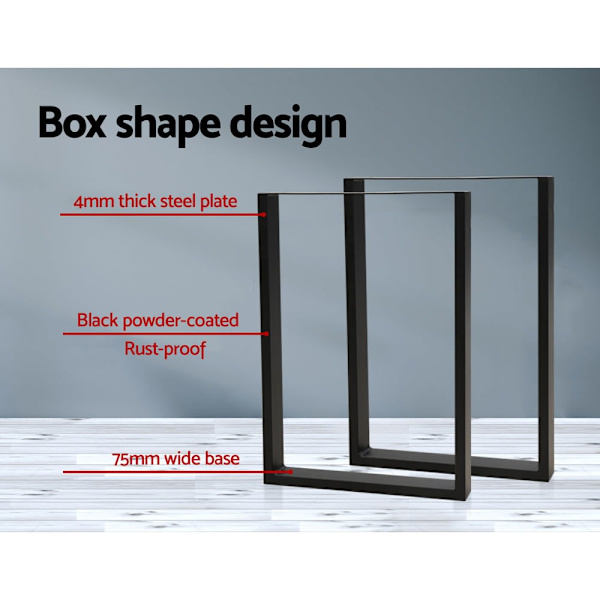 Metal Table Legs DIY Rectangular 71X50CM Set of 262863839985025114