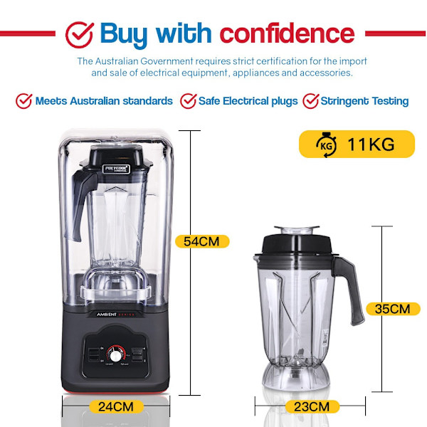 Commercial Blender Quiet Enclosed Powerful 2.5L - Limited Stock63019078321795113