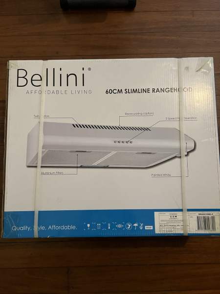 BELLINI 60CM SLIMELINE RANGEHOOD63470143514882110