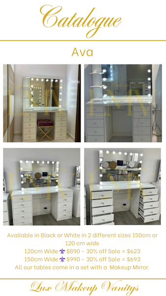 30% OFF SALE ON NOW! ✨ MAKEUP VANITY TABLE AND MIRROR PACKAGE SET 💎62863412349826111