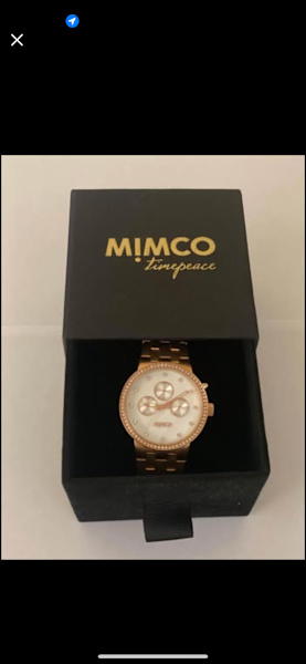 mimco watch rose gold