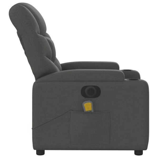 Electric Massage Recliner Chair Dark Grey Fabric62865821021570111