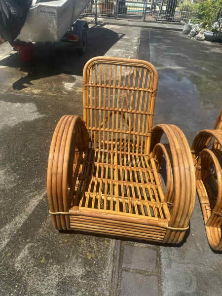 Vintage 4strand cane pretzel chairs 62863841076609111