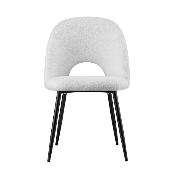 1 Set of 2 Dining Chair Boucle Sherpa62863838180737111