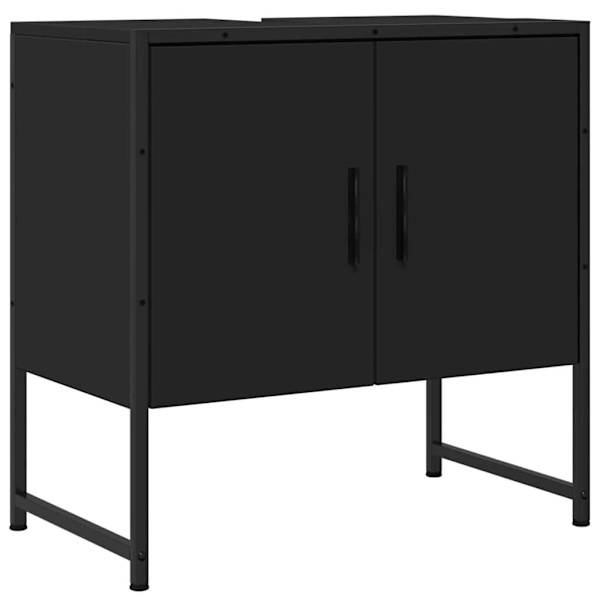 Bathroom Sink Cabinet Black 60x33x60 cm Engineered Wood62863373792385113