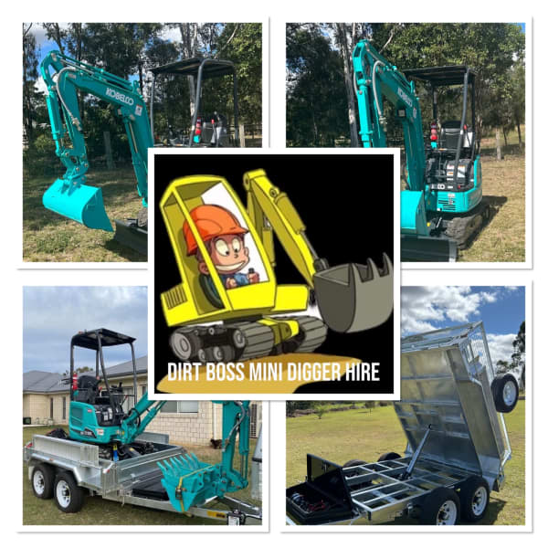 DIY/Dry Hire - 1.7t Excavator and Hydraulic Tipper Trailer Package630124446159371112