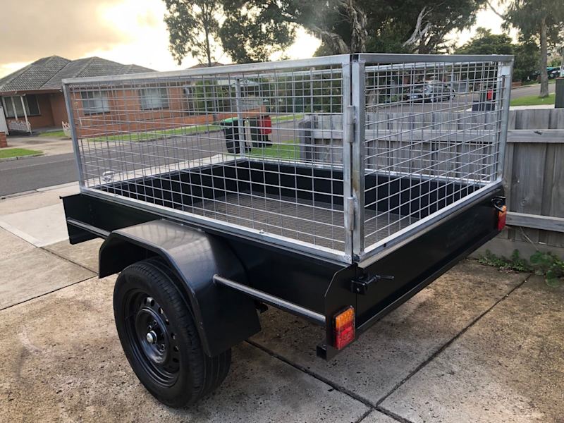HEAVY DUTY CAGE CHECKER PLATE TRAILER 63011558146434112