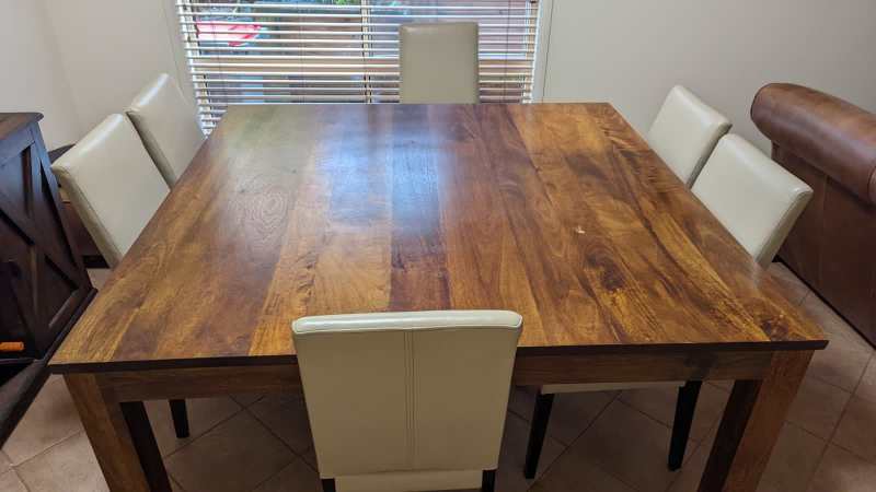 square dining table 6 seater