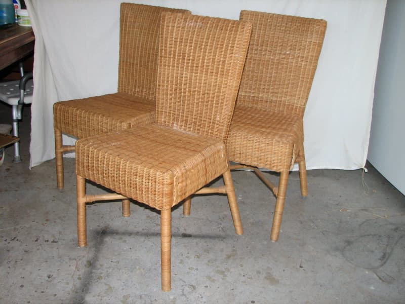 cane dining chairs gumtree