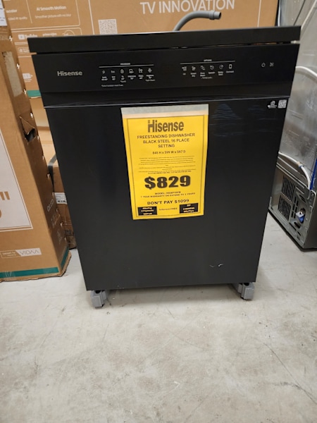 HISENSE Black Steel Dishwasher with 16 Place Settings HSAP16FB630190770268191127