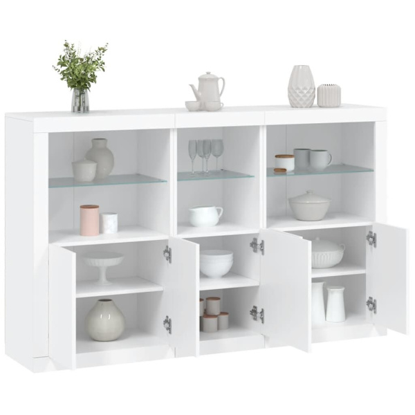 Sideboard with LED Lights White 162x37x100 cm62863374045185113