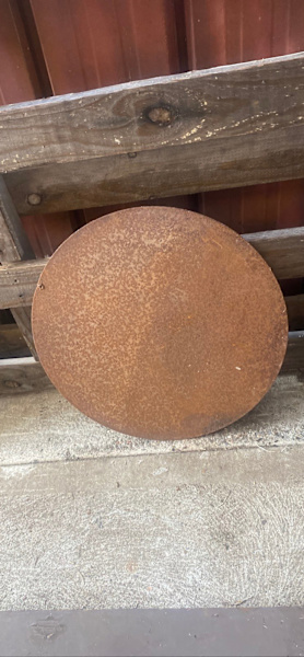 Heavy 52cm 5mm gauge rustic round steel plate Suit bbq / cover plate 63440280977794110