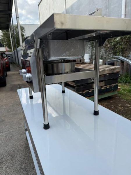 Commercial Double Gas Deep Fryer with Side Benches & Stand 20L63021731446018114