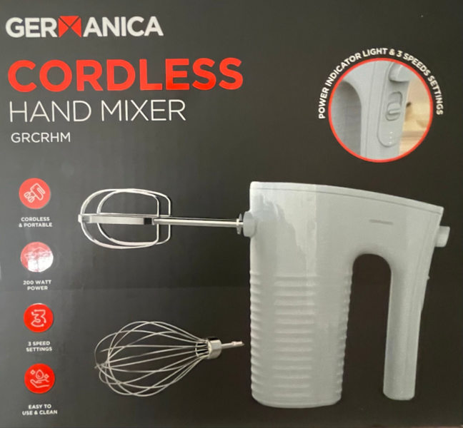 Germanica Cordless Hand Mixer GRCRHM - BRAND NEW63021730748546113