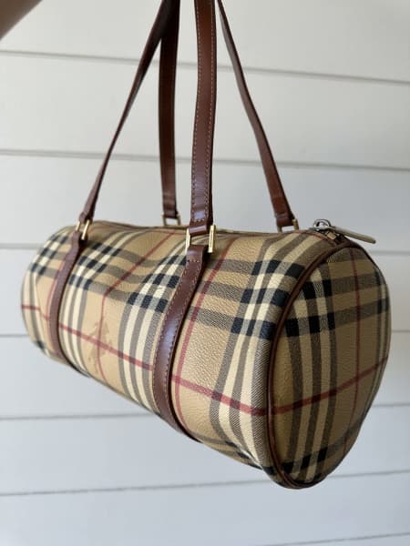 100% authentic Burberry Haymarket Papillon handbag