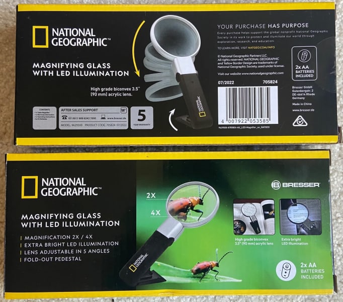 National Geographic Magnifying glass Table-top and hand magnifier 2X/4X