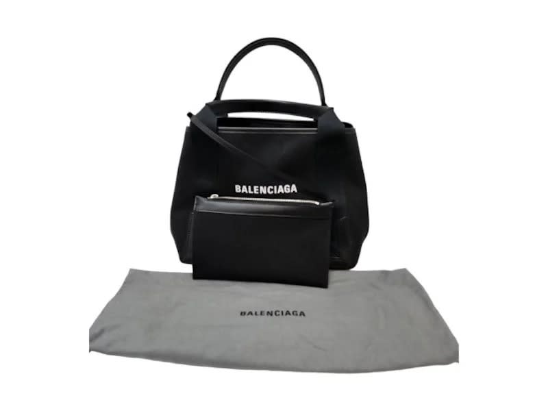 Balenciaga Navy Cabas New M - Black - Top Handle Bags