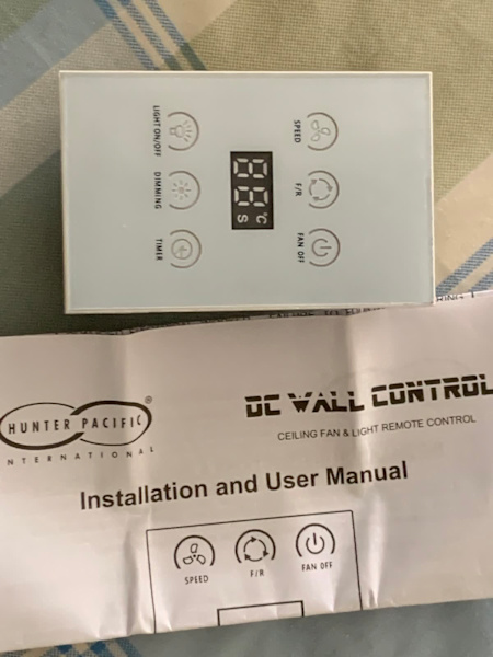 HUNTER PACIFIC DC FAN WALL CONTROL63018171621121112
