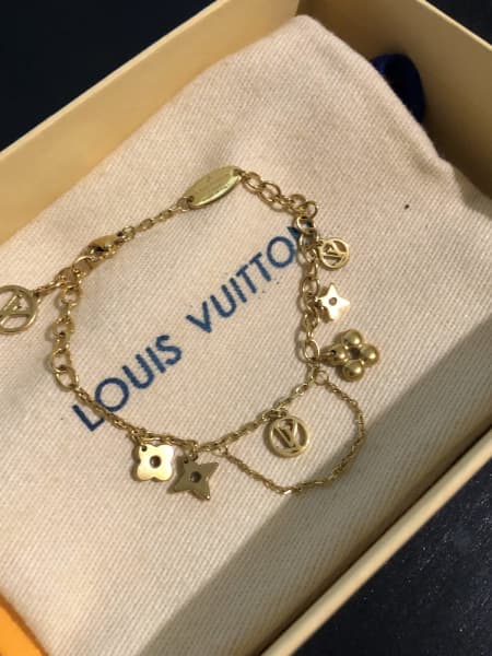 Louis Vuitton bloom bracelet gold plated 24k gold